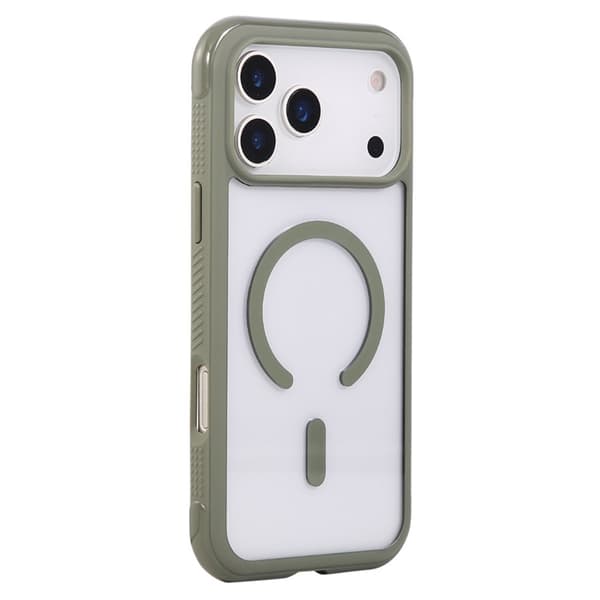 Mobilskal till iPhone 17 Pro MagSafe TPU+PC Transparent - Armégrön Grön