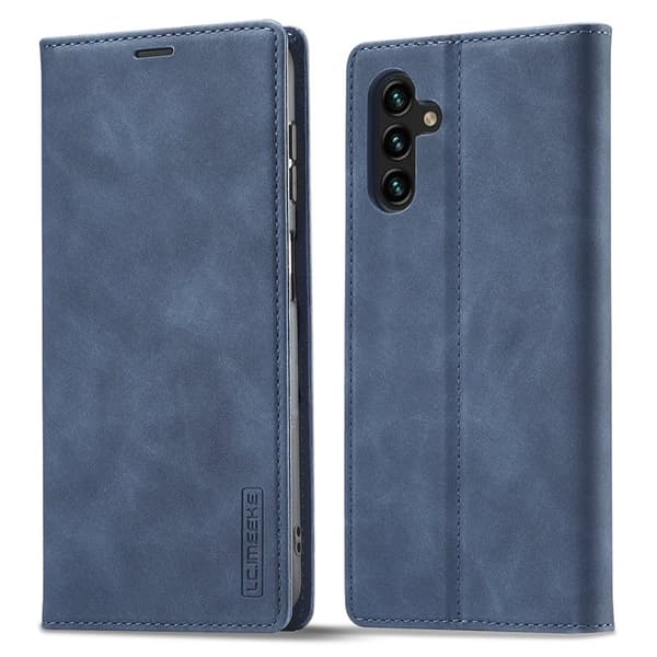 LC.IMEEKE Samsung Galaxy S25 Plånboksfodral Konstläder - Blå