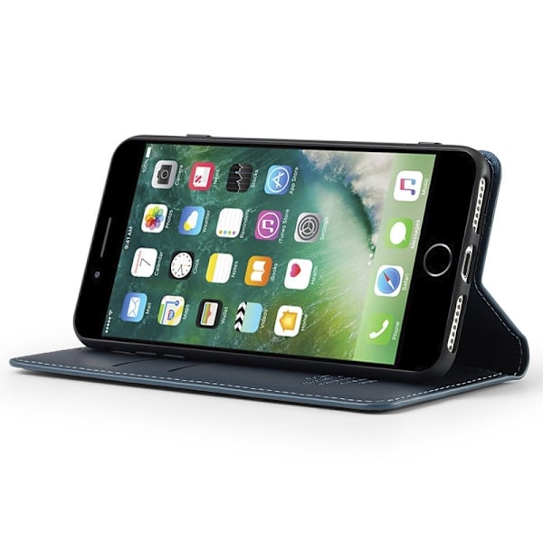 LC.IMEEKE L1 Series iPhone 8 Plus / 7 Plus Plånboksfodral Konstläder - Blå