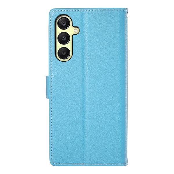 Galaxy A17/A26 Plånboksfodral Litchi Konstläder Magnetic - Blå Blå