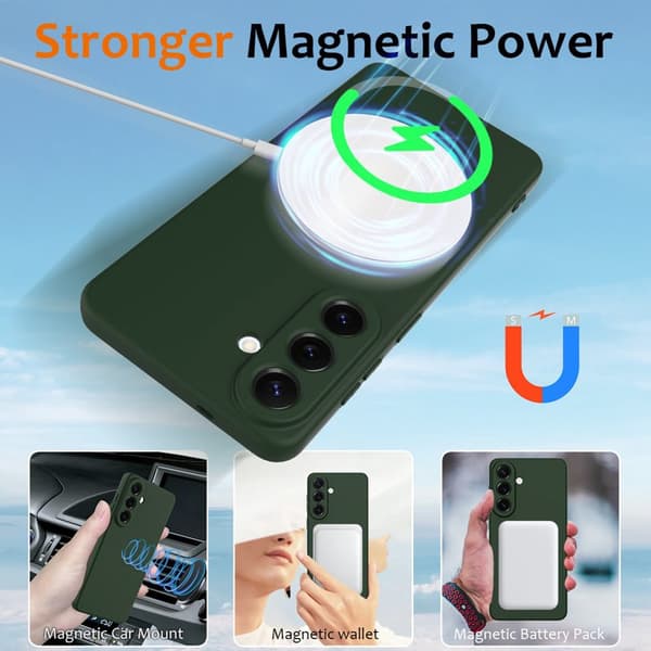 Mobilskal för Samsung Galaxy S26 Plus Magnetiskt Anti-Drop - Mörkgrön