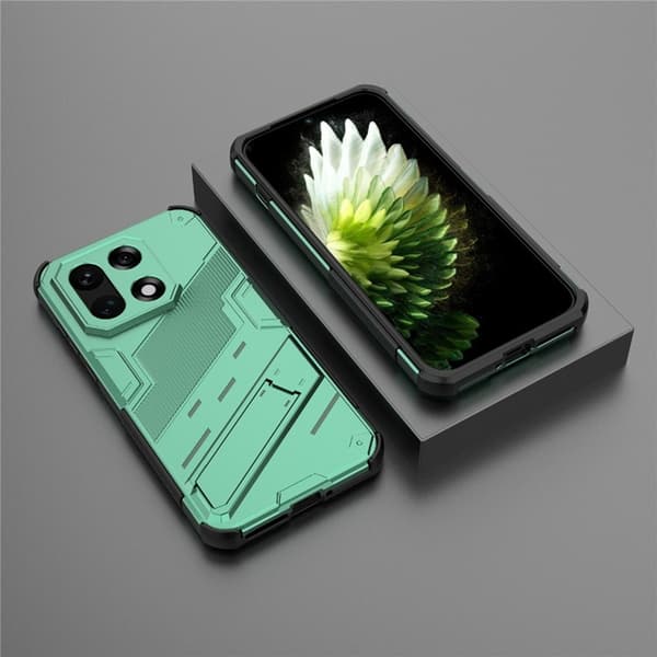Mobilskal till OnePlus 15 PC + TPU Shockproof Kickstand - Grön Grön