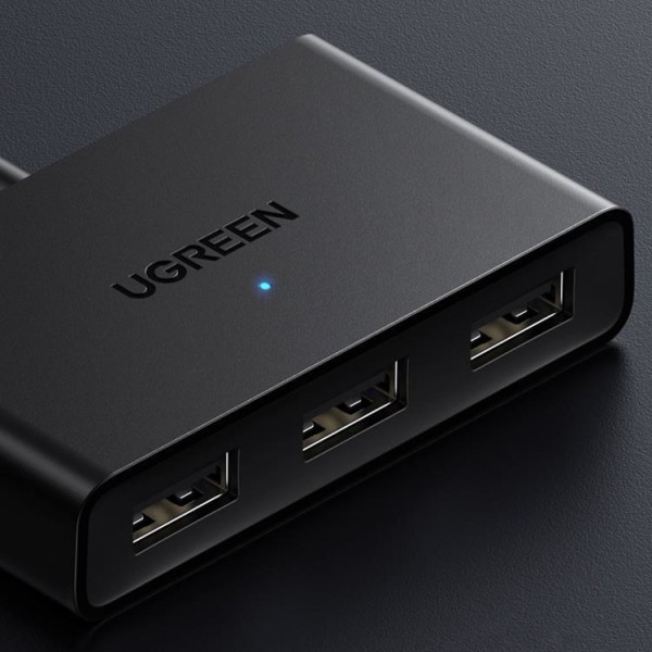 Ugreen HUB USB 2 tuloa 3x USB lähtöön - Musta