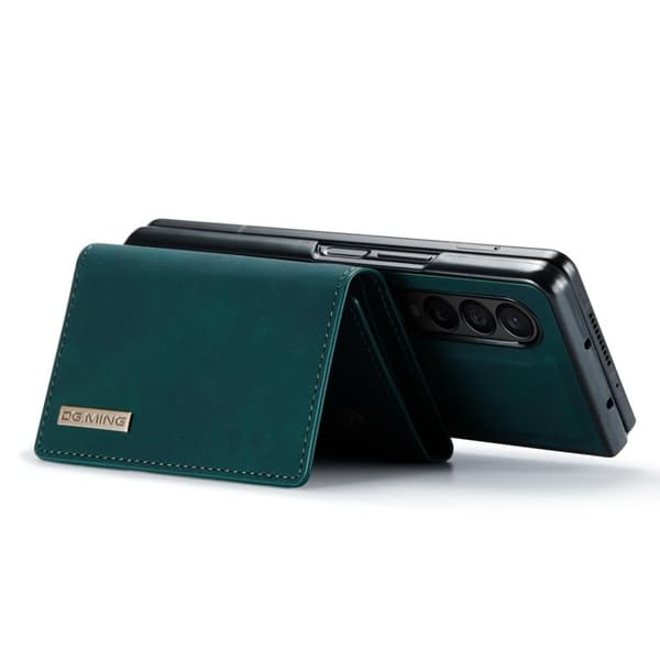 DG.MING Samsung Galaxy Z Fold4 Konstläder Plånboksfodral 2-i-1 Grön