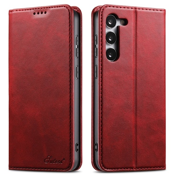 SUTENI Galaxy S23 Plus Plånboksfodral Kickstand Flip - Röd