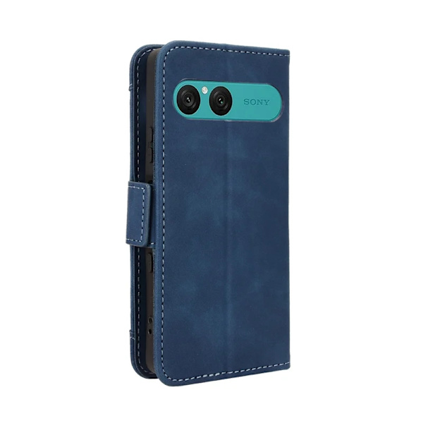 Sony Xperia 10 VII Plånboksfodral Konstläder - Blå Blå