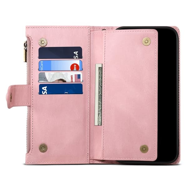 ESEBLE Star Series iPhone 16e Plånboksfodral Konstläder - Roséguld