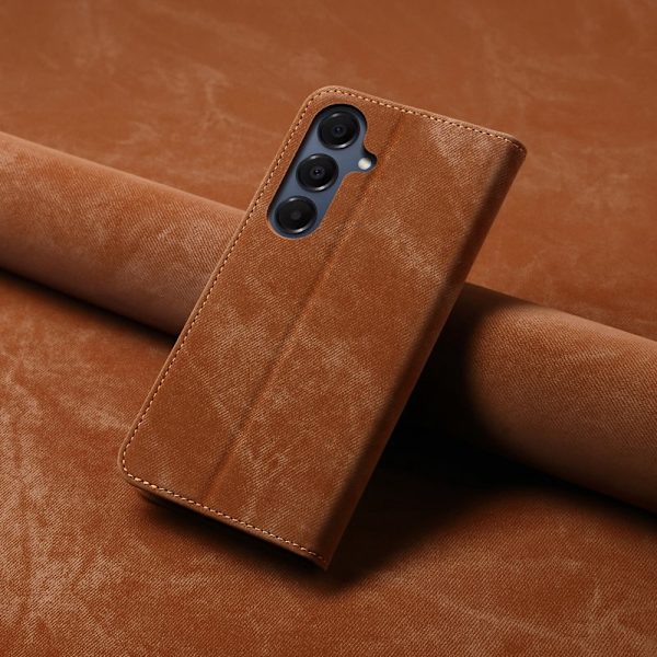 Mobilskal för Samsung Galaxy S26 Plus Konstläder Ställ - Kaffe