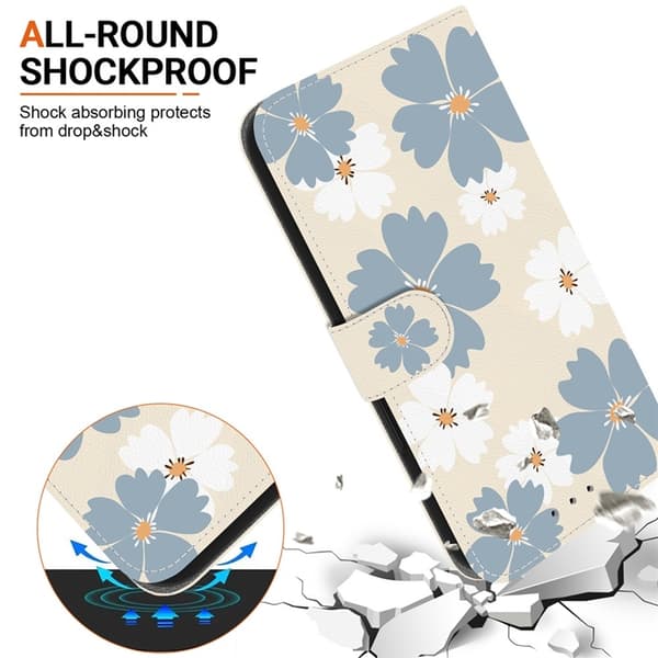 Sony Xperia 1 VII Konstläder Plånboksfodral Pattern Printing - Daisy Blå