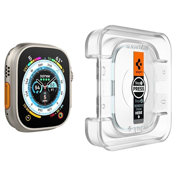 Spigen [2-Pack] Apple Watch Ultra 1/2 (49mm) Härdat Glas Skärmskydd