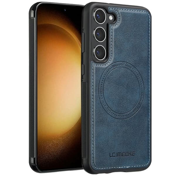 LC.IMEEKE Samsung Galaxy S23 Plånboksfodral Konstläder - Blå