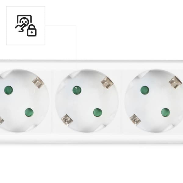 HAMA strømfordelingsenhed 3-vejs switch Hvid 1,4m