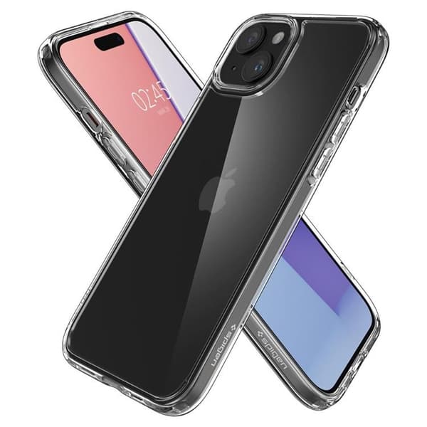 Spigen iPhone 15 Mobilskal Ultra Hybrid - Crystal Clear Transparent