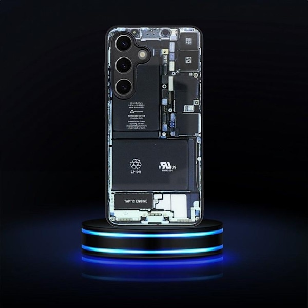 Galaxy S23 FE Mobilskal Tech Pattern 1 Svart
