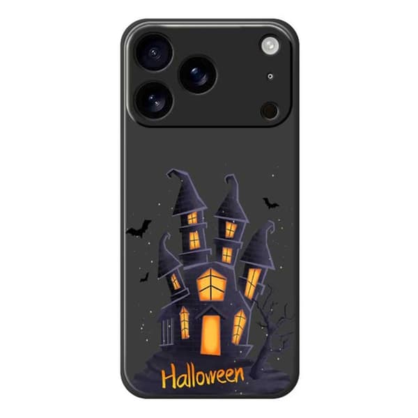 Mobilskal till iPhone 17 Pro med Halloween Castle Pattern TPU - Svart Svart