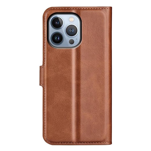 Flip Folio iPhone 14 Pro lompakkokotelo - Ruskea Brun