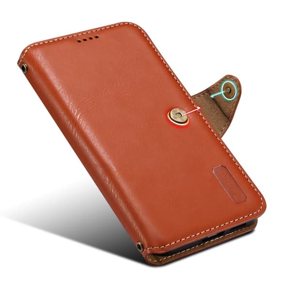 DENIOR Samsung Galaxy S24 Plus Plånboksfodral Konstläder Brun