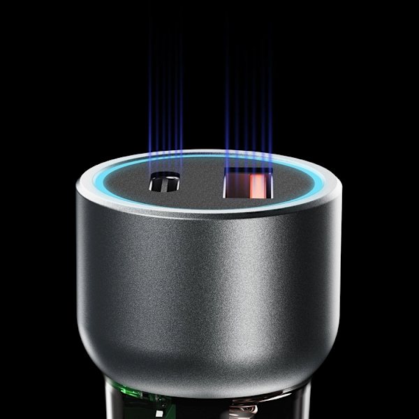 Dudao Billaddare 30W USB-C USB-A - Grå Grå