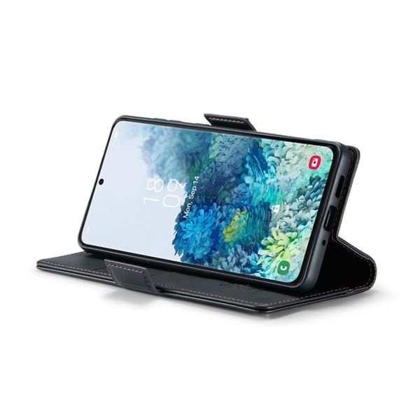 CASEME Plånboksfodral Konstläder för Samsung Galaxy S20 Plus 5G - Svart