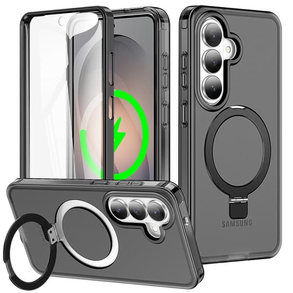 Mobilskal för Samsung Galaxy S26 Plus Magnetiskt Kickstand TPU + PC - Svart