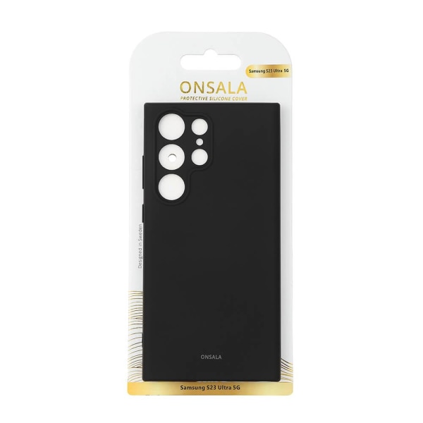 ONSALA Galaxy S23 Ultra 5G Cover Silicone - musta