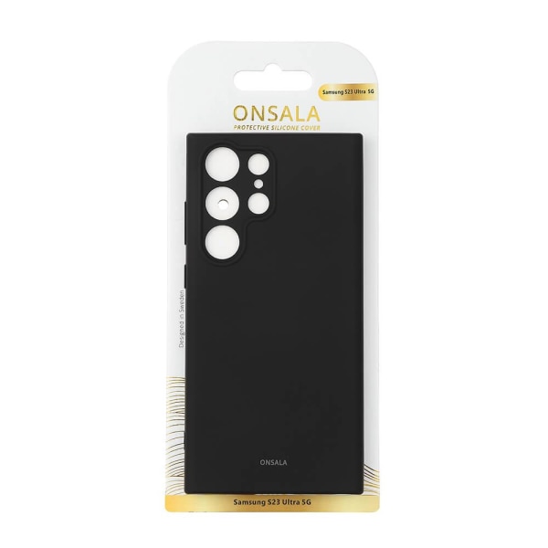 ONSALA Galaxy S23 Ultra 5G Cover Silikon - Sort