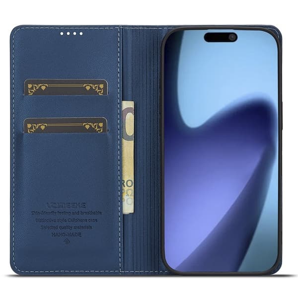 LC.IMEEKE L1 Series iPhone Air Plånboksfodral Konstläder - Blå Blå