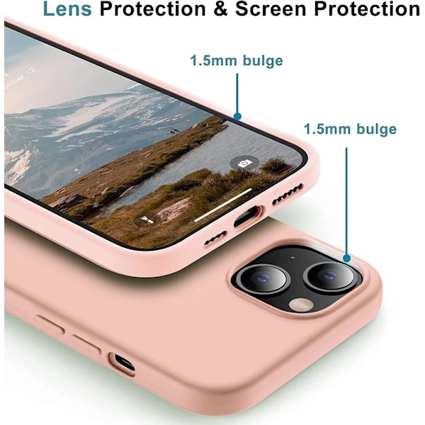 SiGN Mobilskal till iPhone 15 Plus Liquid Silikon - Rosa Rosa
