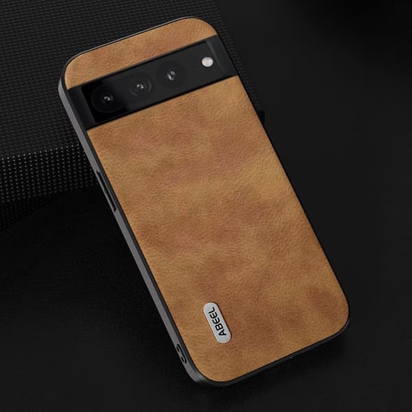 ABEEL Mobilskal till Google Pixel 8 Pro Shockproof Retro PU Läder Brun
