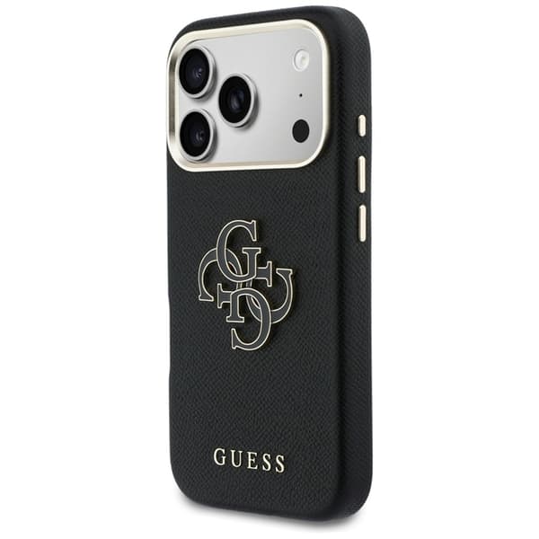 Guess Telefontaske iPhone 17 Pro FW Resin Logo - Sort Svart