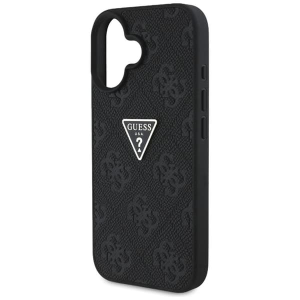 Guess telefontaske til iPhone 16 Hot Stamp 4G Triangle Logo - Sort Black