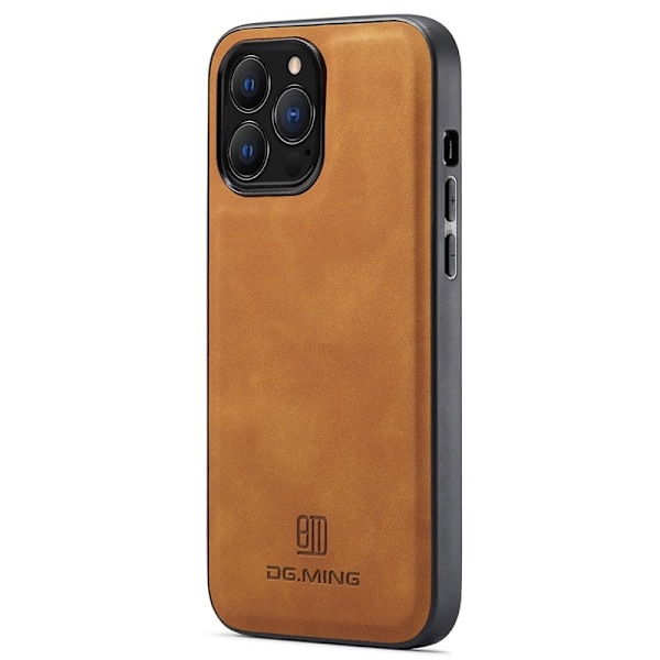 DG.MING Mobilskal till iPhone 12 Pro Max PU Läder + PC + TPU - Brun