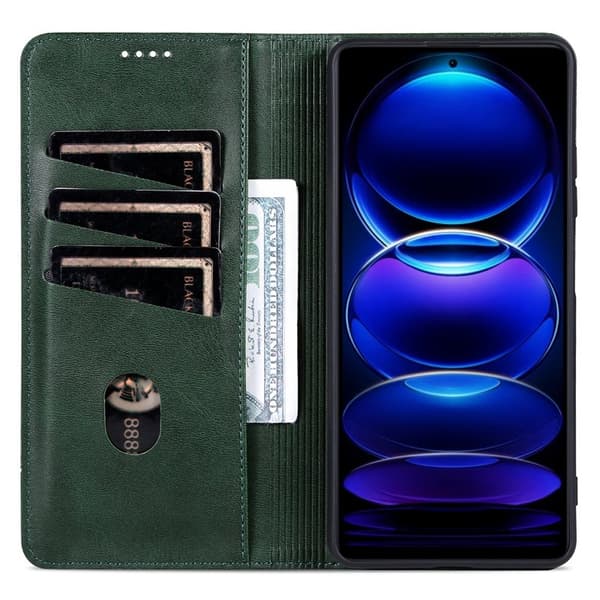 AZNS Samsung Galaxy A16 Plånboksfodral Konstläder - Grön