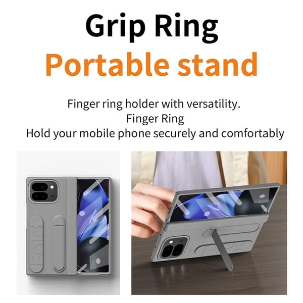 Mobilskal till Google Pixel 10 Pro Fold Wristband Kickstand Hard PC - Vit Vit