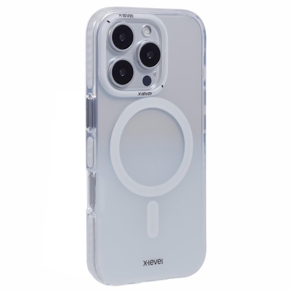 X-LEVEL Mobilskal till iPhone 16 Pro MagSafe TPU Gradient Vit