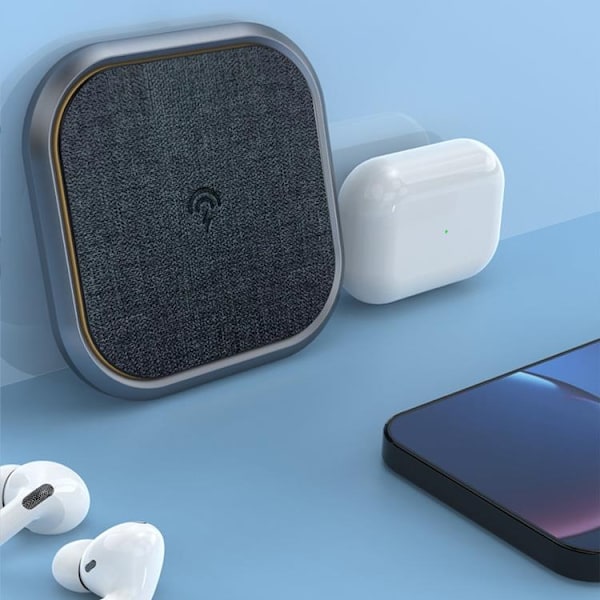 Dudao Fast Trådlös Laddare 15W - Harmaa Grey