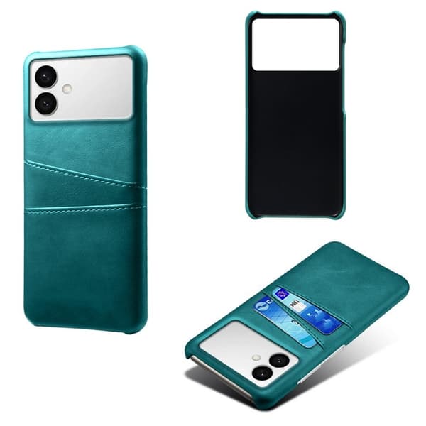 Mobilskal till Samsung Galaxy S26 Edge PU Läder + Hård PC - Grön