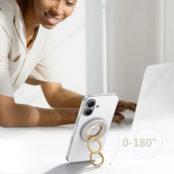 Tech-Protect Ringholder Magsafe MMR700 Lamano Magnetisk - Titanium/Guld Grå
