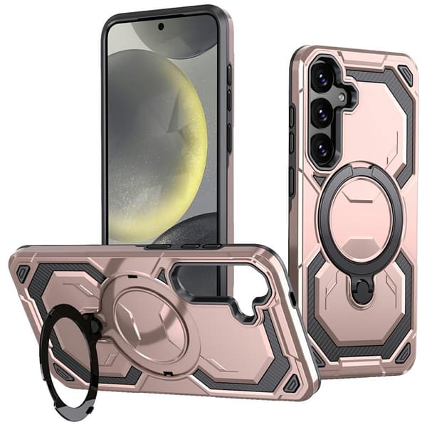 Mobilskal för Samsung Galaxy S26 Plus Magnetiskt Ring Kickstand Plast - Roséguld