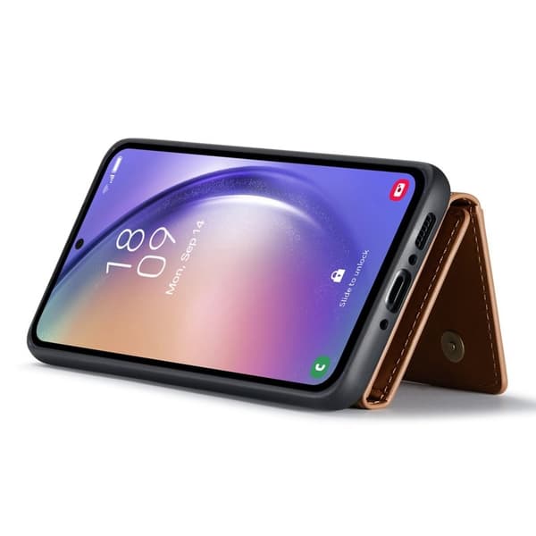 DG.MING Samsung Galaxy A54 5G Konstläder Plånboksfodral Brun