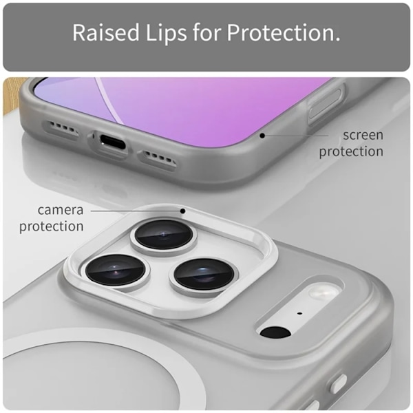 Mobilskal till iPhone 17 Pro MagSafe Matte Translucent - Vit Vit