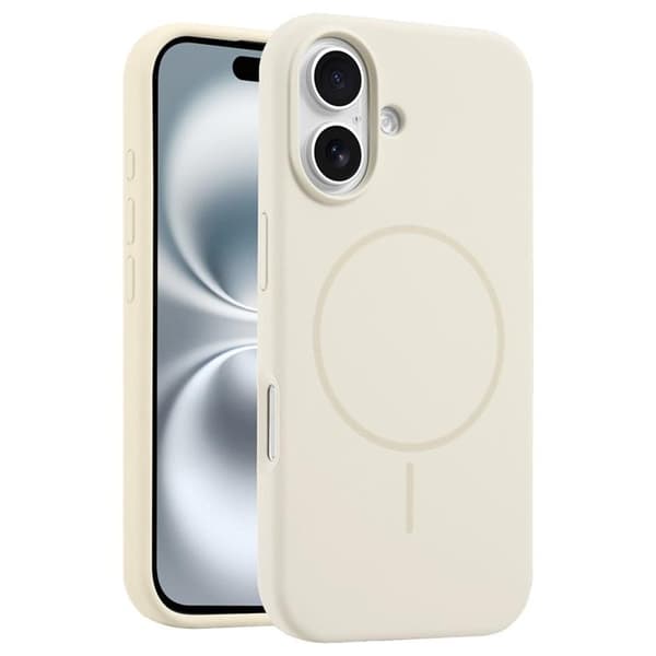 Mobilskal till iPhone 16 Plus MagSafe Silikon Anti Drop - Beige Beige