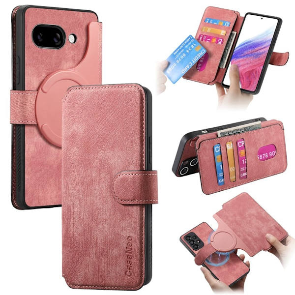 CASENEO Google Pixel 9a Plånboksfodral Konstläder - Rosa