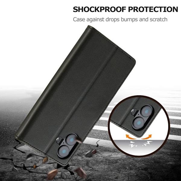 LC.IMEEKE iPhone 16 Plus Plånboksfodral Konstläder - Svart