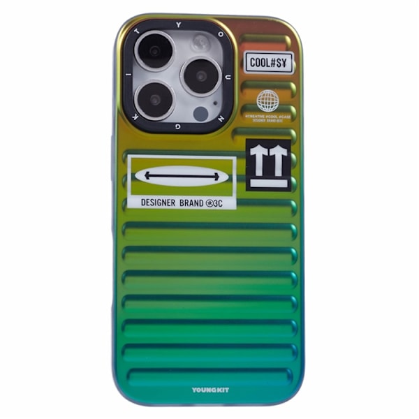 YOUNGKIT Mobilskal till iPhone 16 Pro Max Suitcase Style Flerfärgad