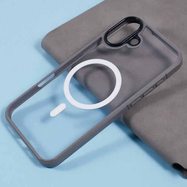X-LEVEL Crystal Clear Mobilskal till iPhone 16 Plus TPU+PC - Grå