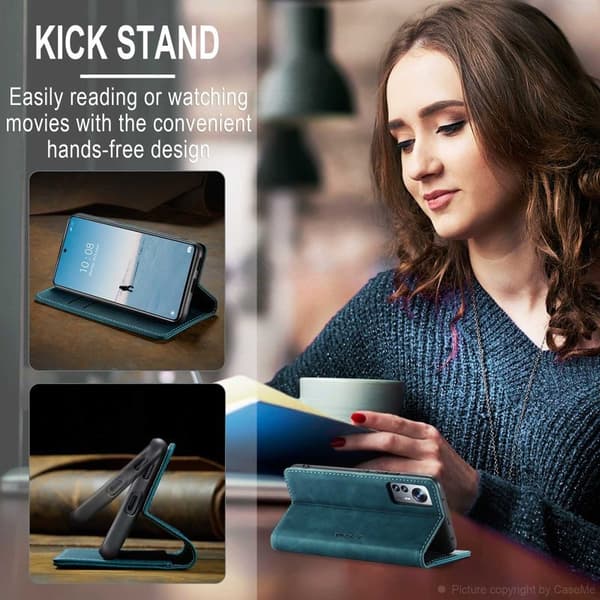 CASEME 013 Plånboksfodral för Xiaomi 12 Lite 5G KonstLäder Blå