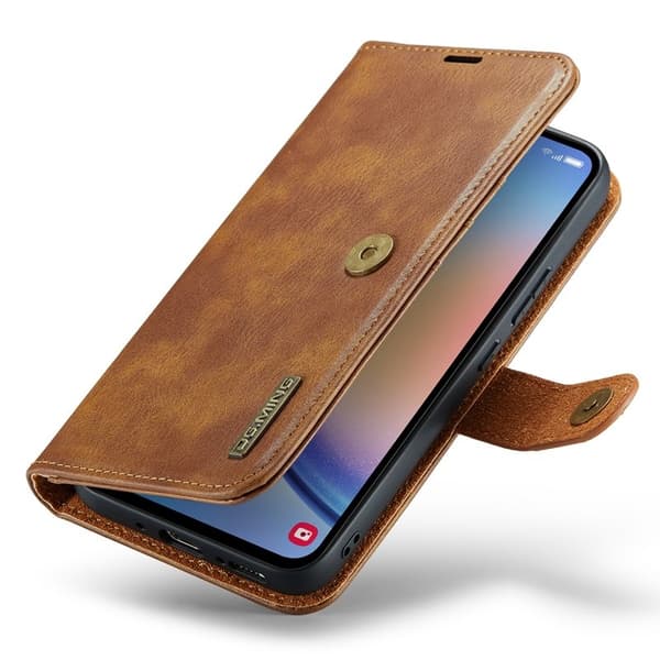 DG.MING Samsung Galaxy A34 5G Plånboksfodral Äkta läder Magnetisk Brun