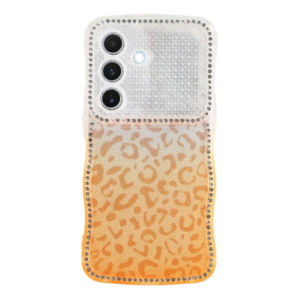 Mobilskal för Samsung Galaxy S26 Plus TPU med rhinestones - Gradient Orange