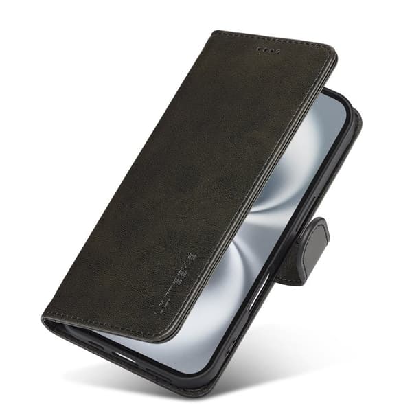 LC.IMEEKE iPhone 17 Plånboksfodral Konstläder Ställ - Svart